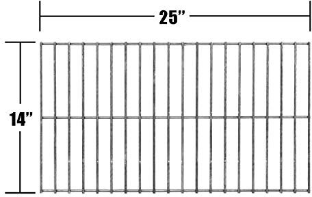 Music City Metals 92301 Stahldraht Rock Reiben Ersatz für Select 29,8 und Terrasse Küche Gas Grill Modelle