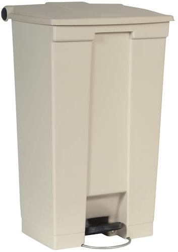 Rubbermaid 15,75 x 16,25 x 17.13-inch 8 gal Kunststoff, Rechteckiger Tritt auf Mülleimer – Beige, 23 gallon, beige, 1