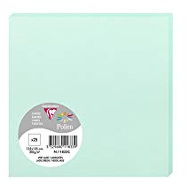 Clairefontaine 11833C Packung (mit 25 Karten Pollen, 135 x 135 mm) 210g, Jadegrün