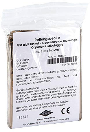 RETTUNGSDECKE KFZ 160x210 cm gold/silber 1 St