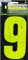 WHL Pack of 2 Hi Vis Wheelie Bin House Numbers Yellow Number 9