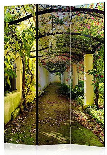 RAUMTEILER/PARAVENT B&D XXL Raumteiler Pergola Natur Foto Paravent 135x172 cm beidseitig auf Vlies-Leinwand Bedruckt Trennwand Spanische Wand Sichtschutz Raumtrenner Home Office c-C-0089-z-b