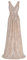 Kate Kasin Femme Robe de Soirée Or Rose à Paillettes Robe sans Manche Taille 44 KK0199-2