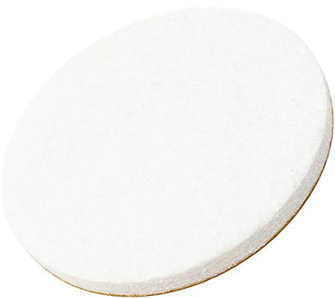 Adsamm® / 100 x Selbstklebende Filzgleiter/Weiß/ø 60 mm/Rund/Möbelgleiter aus Filz mit 5.5 mm Stärke/Möbel- und Bodengleiter