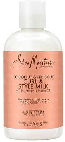 Shea Moisture Coconut und Hibiscus Curl & Style Milk, 1er Pack, (1x 237 ml)