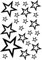 Samunshi® Wandtattoo Sterne Set 'Outline' 14x2,5cm6x5cm2x7,5cm1x10cm schwarz