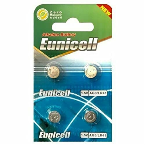 Eunicell AG3 Set of 4 button batteries compatible with battery SG3/LR41/LR192/LR384/LR392