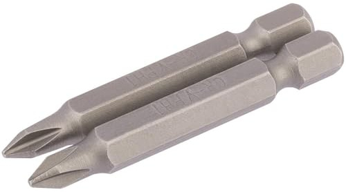 Draper 64232 No.1 1/4 Hex Cross Slot Insert Bit 50mm Long (2 Piece)