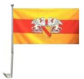 Auto-Fahne: Baden mit Wappen