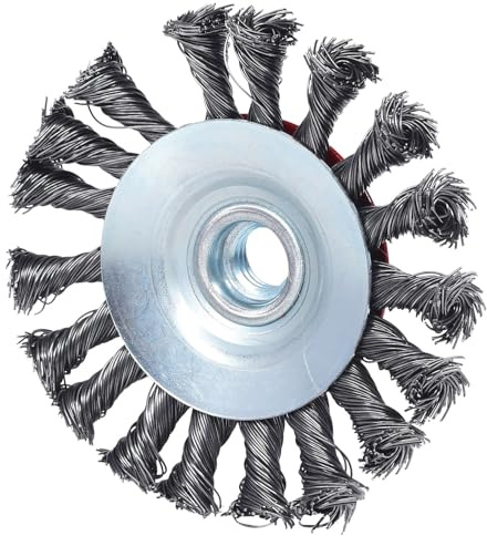 KS Tools 340.0048 Kegelform-Stahldrahtrundbürste 0,5mm, Ø 100mm