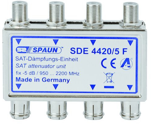 Spaun SDE 4420/5 F Sat-Dämpfungseinheit (F-Stecker/F-Buchse)