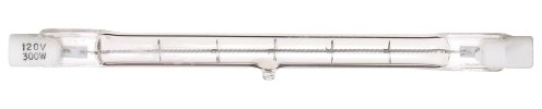 Satco S3166 100 Watt 1650 Lumens T3 Halogen Double Ended R7S Base 120 Volt Clear 118mm Light Bulb, Dimmable