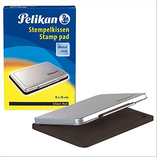 Stempelkissen 1 schwarz Metallic-Gehäuse 9x16 cm