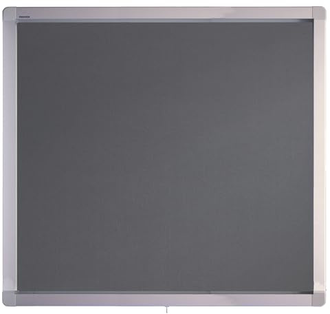 Franken SK6PTE12 Schaukasten (6 x DIN A4 Filz, Format 75 x 70.4 x 4.5 cm) grau