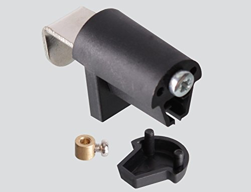 KLEMMFLEX Klemmträger WFX für Jalousien mit Seitenführung zur Befestigung des Spannseils - Farbe: schwarz - OHNE BOHREN - 1 Paar = 2 Stück