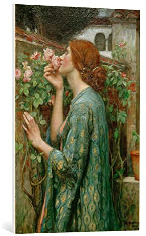 kunst für alle Leinwandbild: John William Waterhouse Die Seele der Rose - hochwertiger Druck, Leinwand auf Keilrahmen, Bild fertig zum Aufhängen, 60x90 cm
