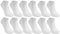 Rainbow Socks - Femme Homme Socquettes Courtes en Bambou - 6 Paire - Blanc - Taille 39-41