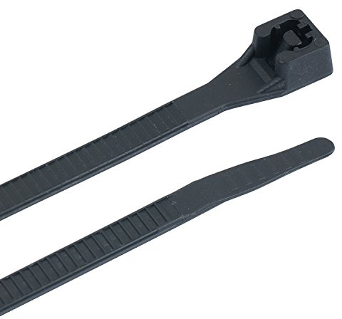 Gardner Bender 46-315UVBM DoubleLock Cable Tie, 14 Inch., 75 lbs. Tensile Strength, Wire / Cord Management Industrial and Household Use, Nylon Zip Tie, 1000 Pk., UV Resistant Black