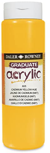 Daler Rowney - ACRYLIC - Peinture acrylique - 605 Jaune cadmium - 500 ml