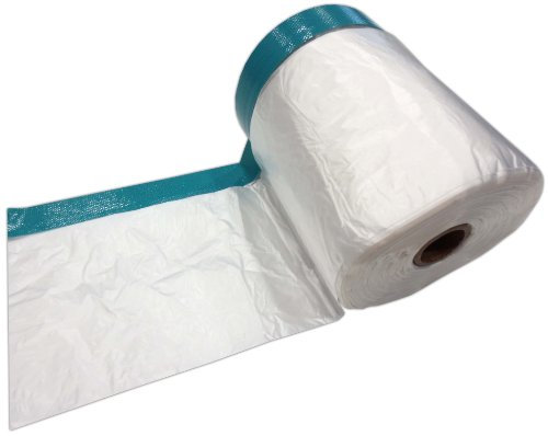 Masker Tape 3 Rollen 1400mmx20m mit Steinband Folie 10my Abdeckband Abdeckfolie Steinband Masker