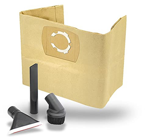 MisterVac | compatibile con sacchetti per aspirapolvere sacchetti di ricambio 10 pezzi + set ugelli Einhell TH-VC 1930 SA Nass-Trockensauger