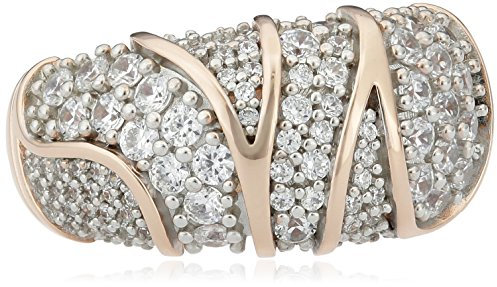 Esprit Damen-Ring 925 Sterling Silber Zirkonia Adelphia Rosegold weiß ELRG92513B180