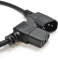 IEC Right Angle (L) Power Extension C14 to C13 Cable 0.25m