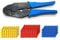 ARLI Crimpzange + Stoßverbinder 40x Rot 50x Blau 10x Gelb Elektrische Steckverbinder Stoß Stoss Verbinder Quetschverbinder Stoss verbinder Zange Set kfz Auto Steckverbinder Rundverbinder Kabelschuhe