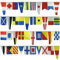 In the Breeze Maritime Signalflaggen – 40 verschiedene dekorative Flaggen – über 12 m lang – einfach zu präsentieren
