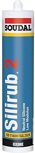 Soudal 101080 Silirub 2 Mastic Silicone Neutre, Chêne, 310 ml
