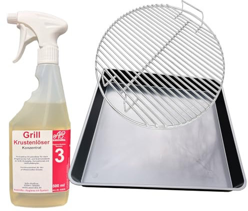 Schattec Grillrostwanne Grillrost Reinigungs Wanne 55x 55cm inkl. Grillreiniger