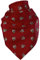 Harrys-Collection Damen Feines Tuch mit Edelweiss in vielen Farben 65 X 65 cm, Farben:bordeaux