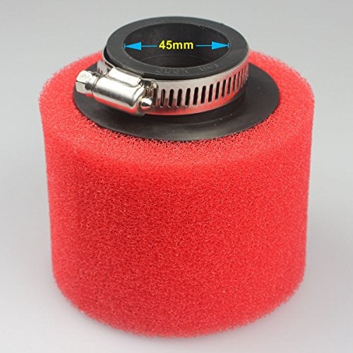 45mm Rouge Filtre à air Double Couche Éponge Mousse Nettoyeur 125 140 150cc CRF KLX Pit Bike