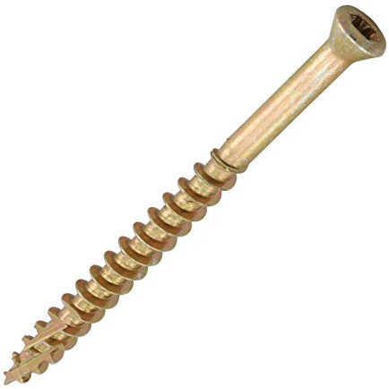TIMCO C2 Tongue-Fix Premium Tongue & Groove Yellow Woodscrews - 3.5 x 45 - Tub of 350