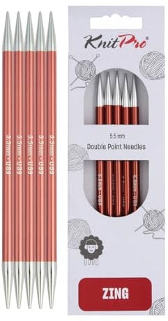 KnitPro Zing Nadelspiele 6 (15cm) | 5.5mm