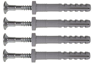 Parco Chiodi con tassello ND 6,8 mm grande testa piatta, 100,200 pezzi