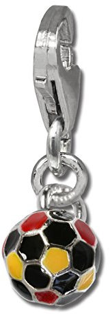 SilberDream Charm Schmuck 925 Echt Silber Anhänger mehrfarbig Fußball FC706 Silber Charmsschmuckanhänger