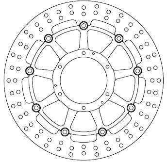 FERODO Bremsscheibe FMD0135RX Schwimmend (Bremsscheiben Motorrad) / Brake Disc FMD0135RX Floating (Motorrad Disk)