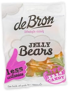 De Bron Gummibärchen (Jelly Bears) Zuckerfrei 90 g