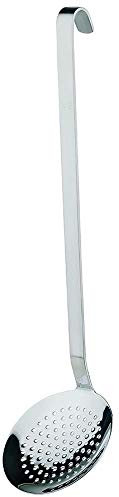 APS Schaumlöffel „Profi, Abseihlöffel, Schaumkelle, Küchenhelfer, Durchmesser 10 cm, Grifflänge 34 cm, Edelstahl 18/8