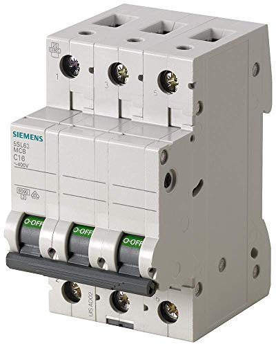Siemens 5SL6302-7 Circuit Breaker, 400V 6Ka, 3Pole, C, 2A, White