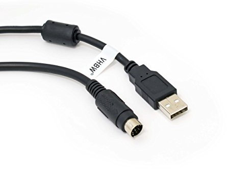 vhbw USB Programmierkabel PLC kompatibel mit Mitsubishi MELSEC FX1N, FX0N, FX2N, FXOS, FX1S, A-Serie, FX Funkgerät, schwarz
