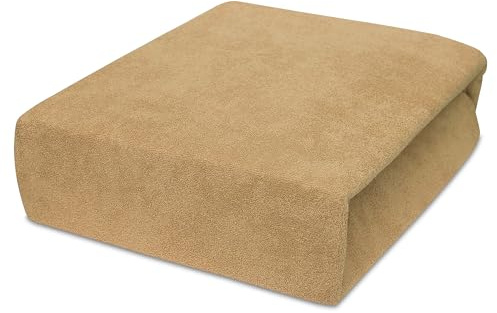 Best for Kids Spannbettlaken Spannbetttuch 100% Baumwolle Jersey in 22 Farben und 9 Größen (90x160, Beige)