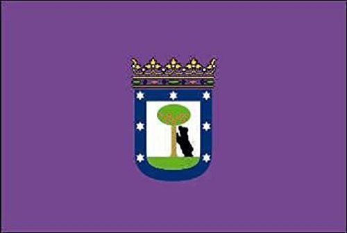 U24 Aufkleber Madrid Flagge Fahne 8 x 5 cm Autoaufkleber Sticker