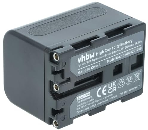 vhbw Akku kompatibel mit Sony DCR-TRV15 | DCR-TRV15E, DCR-TRV16, DCR-TRV17, DCR-TRV18, DCR-TRV19 Videokamera Camcorder (2000 mAh, 7,2 V, Li-Ion)