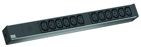 BACHMANN IT PDU Alu 19 1HE 12 x C13 Buchse, Zuleitung C14 Stecker