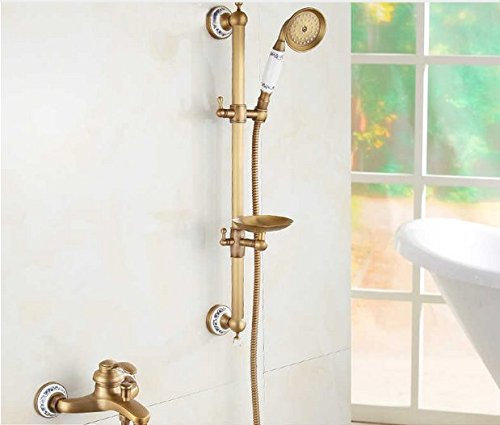 Gowe Keramik Stil Handheld Badewanne Wasserhahn Wand montiert Badezimmer Badewanne Einhandmischer Wasserhahn Farbe: Gelb