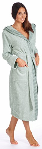 Egeria Kapuzenbademantel Benny | Damen 21 Gravel - XL