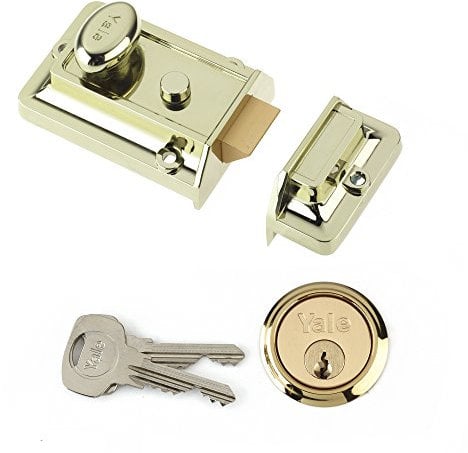 Yale B-77-BLX-PB-60 - Traditional Nightlatch - 60mm - Brass Finish - Standard Security