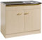 Spülenschrank Start mit 2 Türen und 1 Auflagebecken Farbe: Buche, Größe: 100cm W x 50cm T